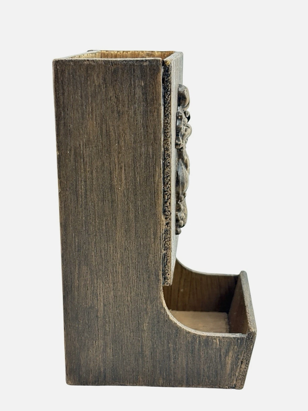 Vintage Match Box Holder Side Strike 5" Dispenser Wall Mount