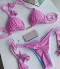 Women's Backless Triangle Bikini Swimsuit