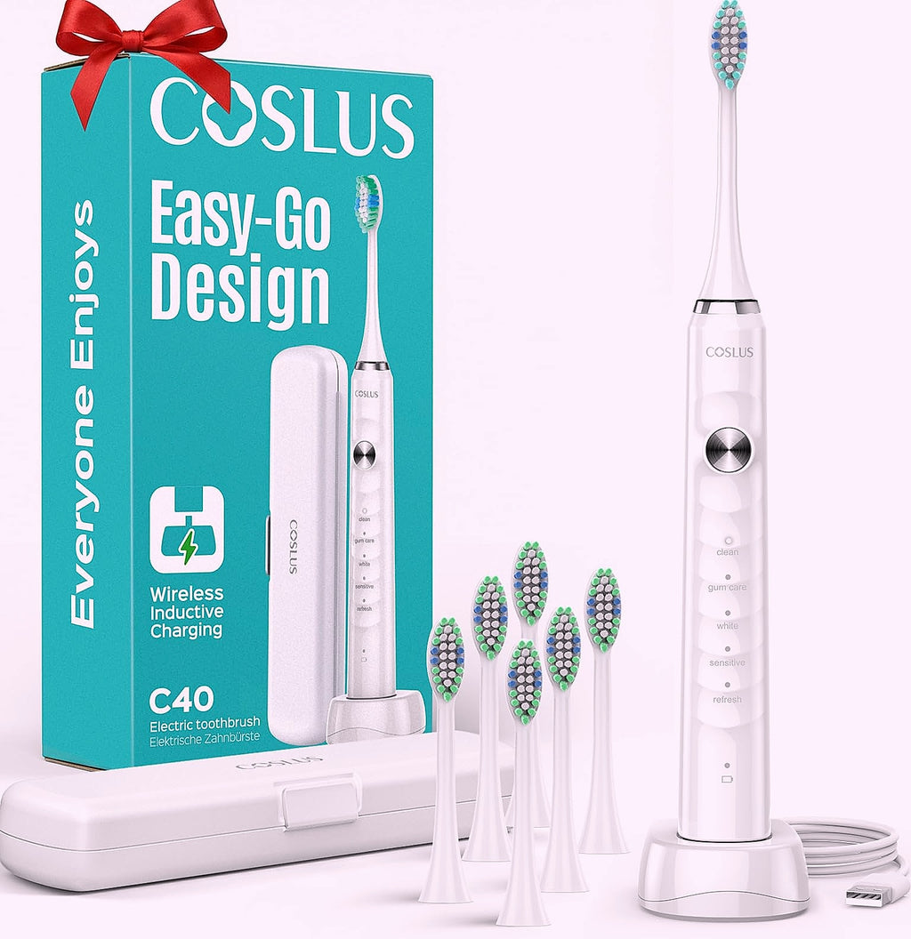 COSLUS C40 Sonic Electric Toothbrush, 47000 VPM Deep Clean