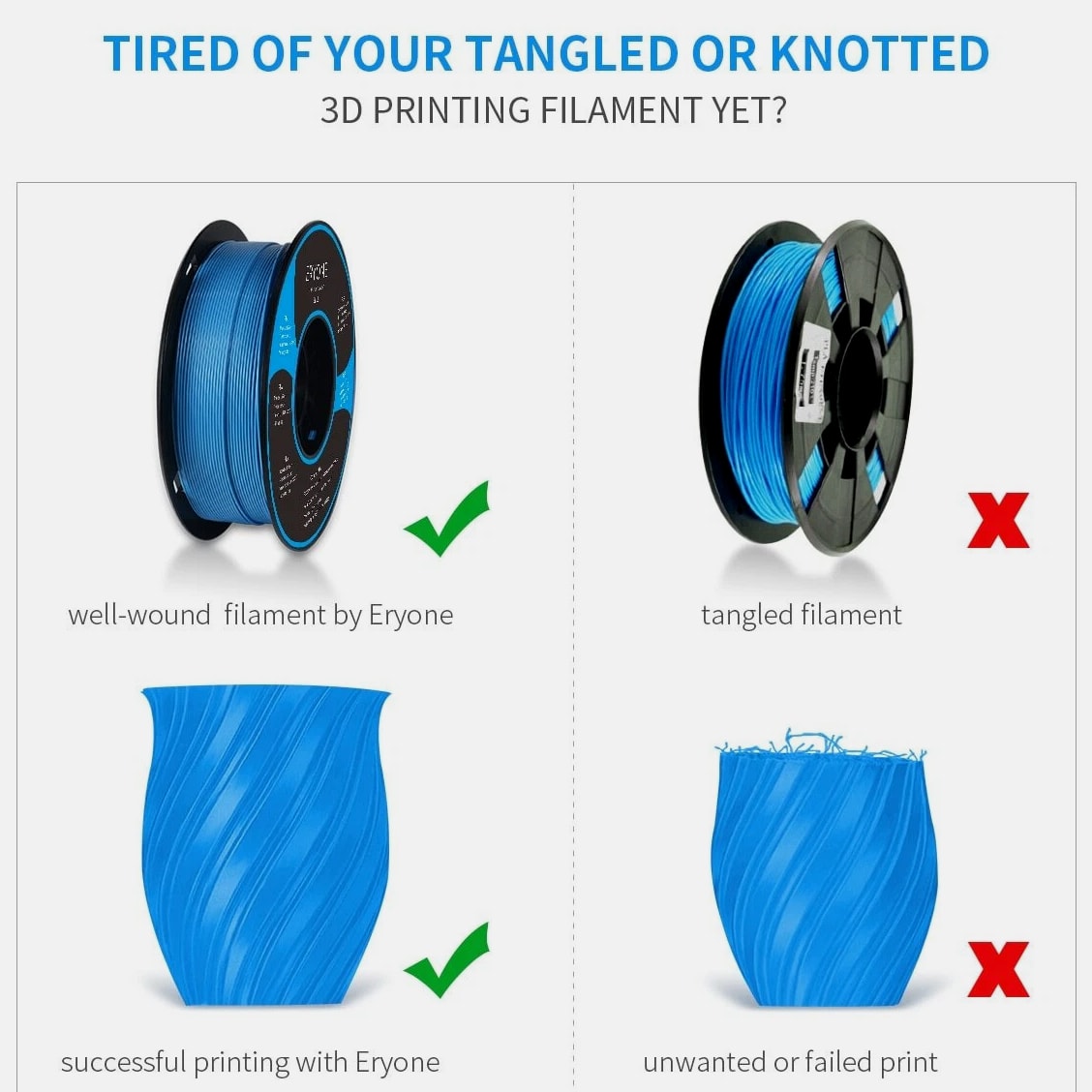 Standard PLA Filament 1kg 1.75mm 3D PLA Low Shrinkage Consumable for 3D Printer