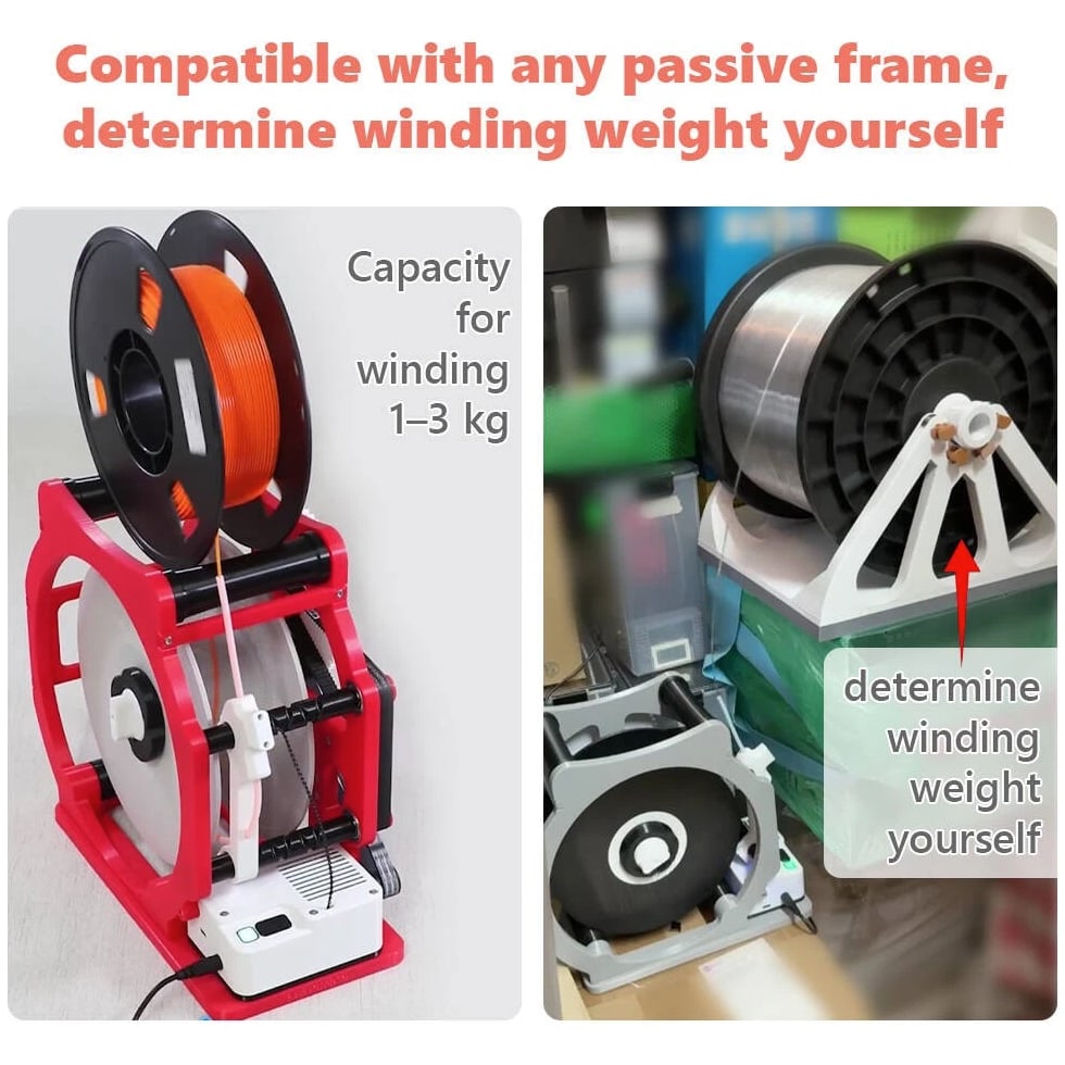 3D Industrial Filament Respooler, Electric 3D Printer Winder Machine 1KG Capacity