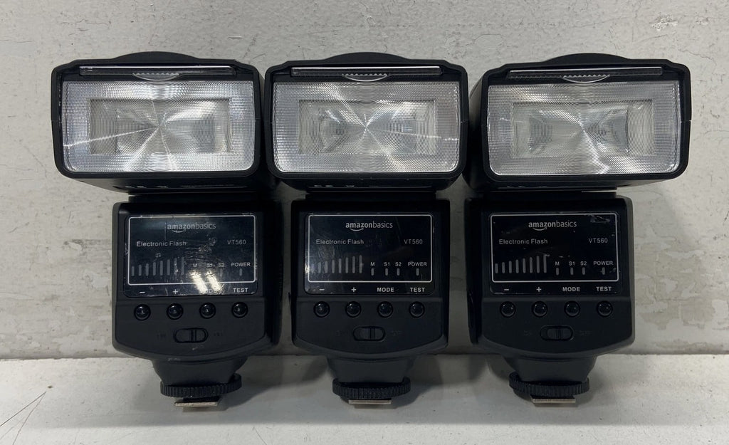 Assorted Lot of Camera Flashes and Studio Lights
