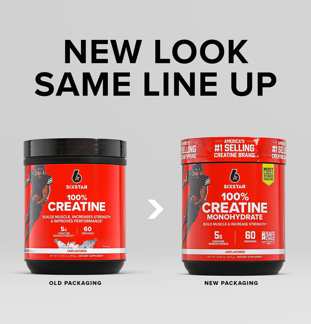 Six Star 100% Creatine Monohydrate Powder, Unflavored