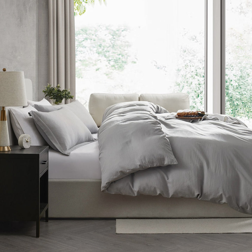 3 Pc Duvet Cover Set, King/Queen Soft Pre-Washed Comforter Cover & Pillow Shams