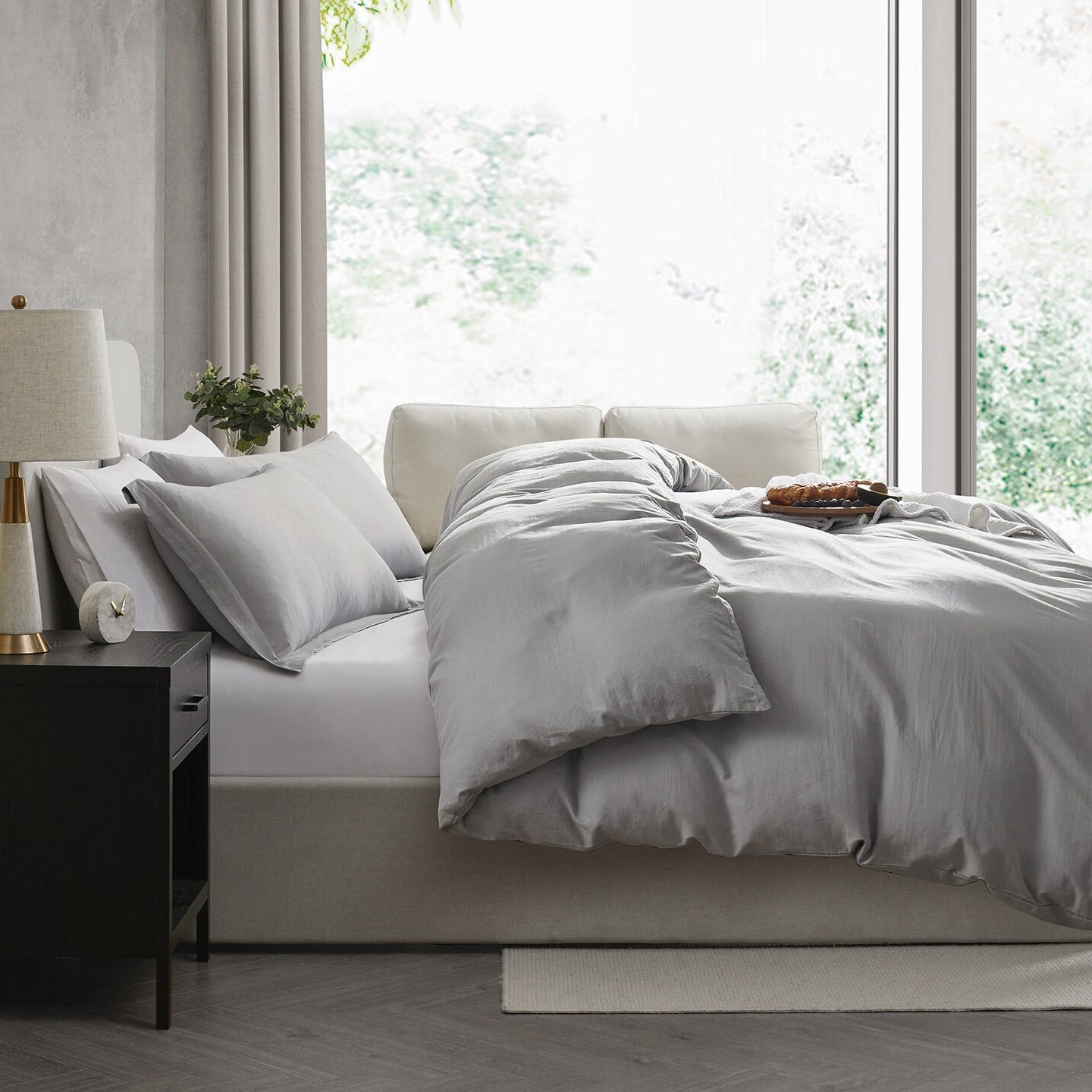 3 Pc Duvet Cover Set, King/Queen Soft Pre-Washed Comforter Cover & Pillow Shams