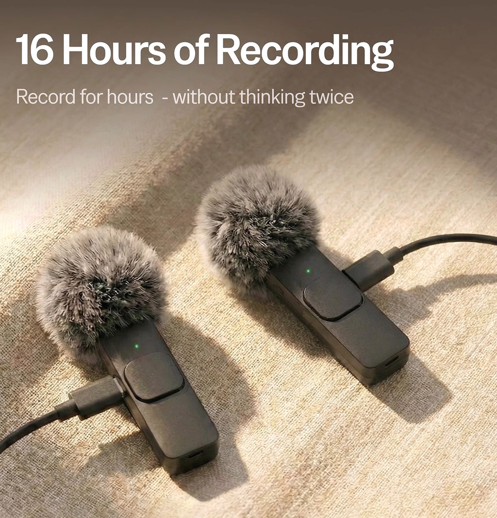 Mini Mic Pro Wireless Lavalier Microphone 2-Pack