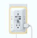 Addtam 5-Outlet Surge Protector with 4 USB Ports and Night Light