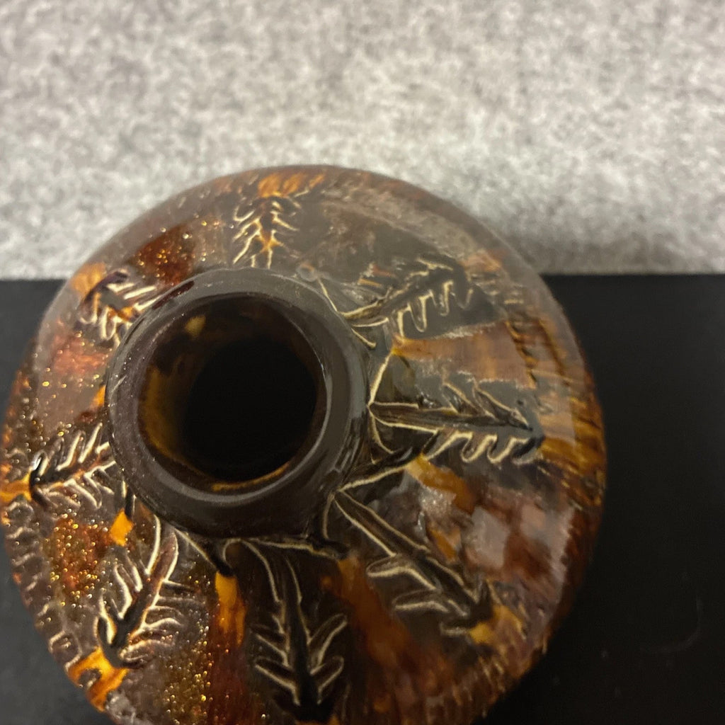 Vintage Art Vase Pottery And Glass Signed
