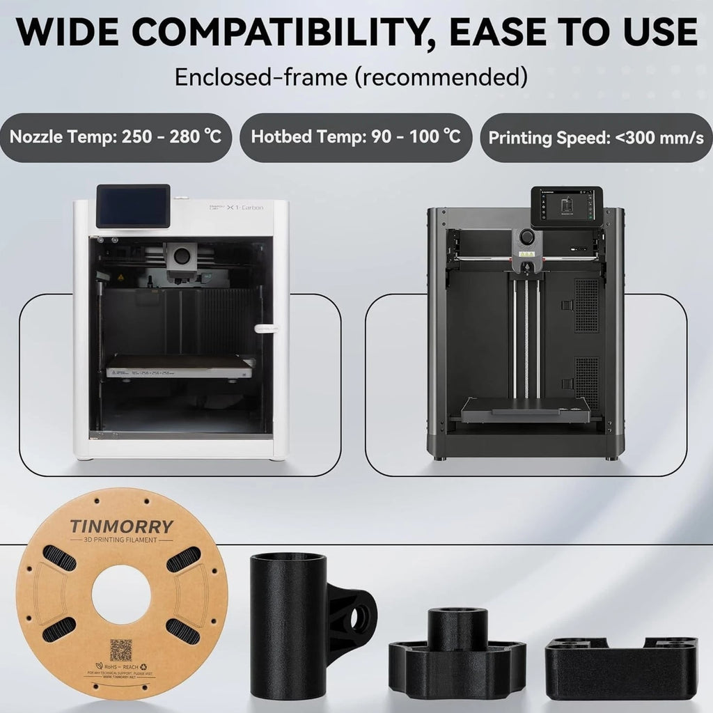 ABS-GF Filament 1.75mm, 10% Glass Fiber Reinforced Material 3D Printer, High...