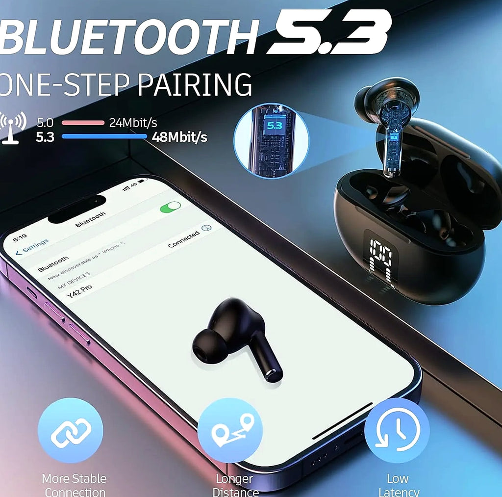 UYUXIO Bluetooth 5.3 Wireless Earbuds with 60H Playback
