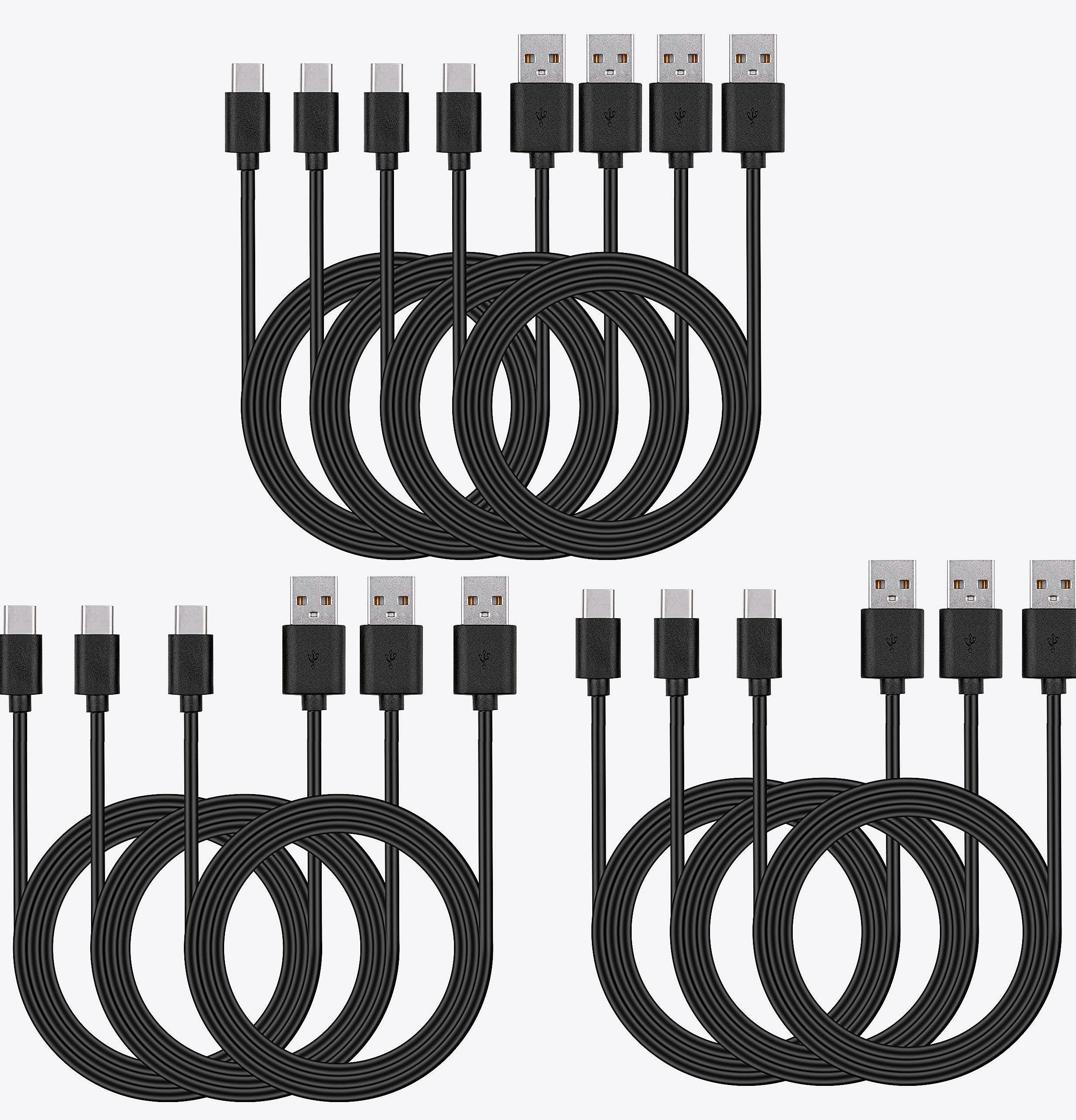 Smays USB-C Cable 10-Pack 3ft Type C Charger Bulk