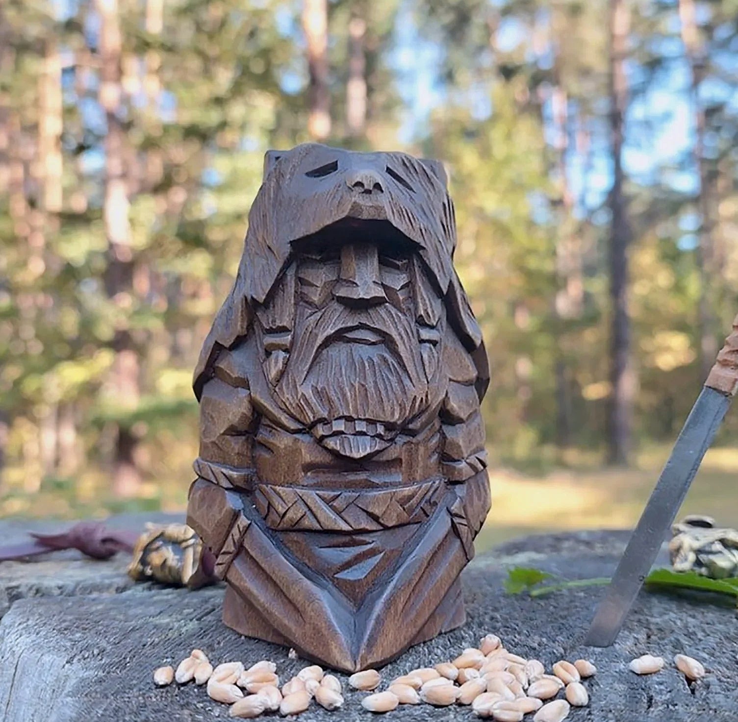 Norse Viking Warrior Resin Statue Garden Ornament