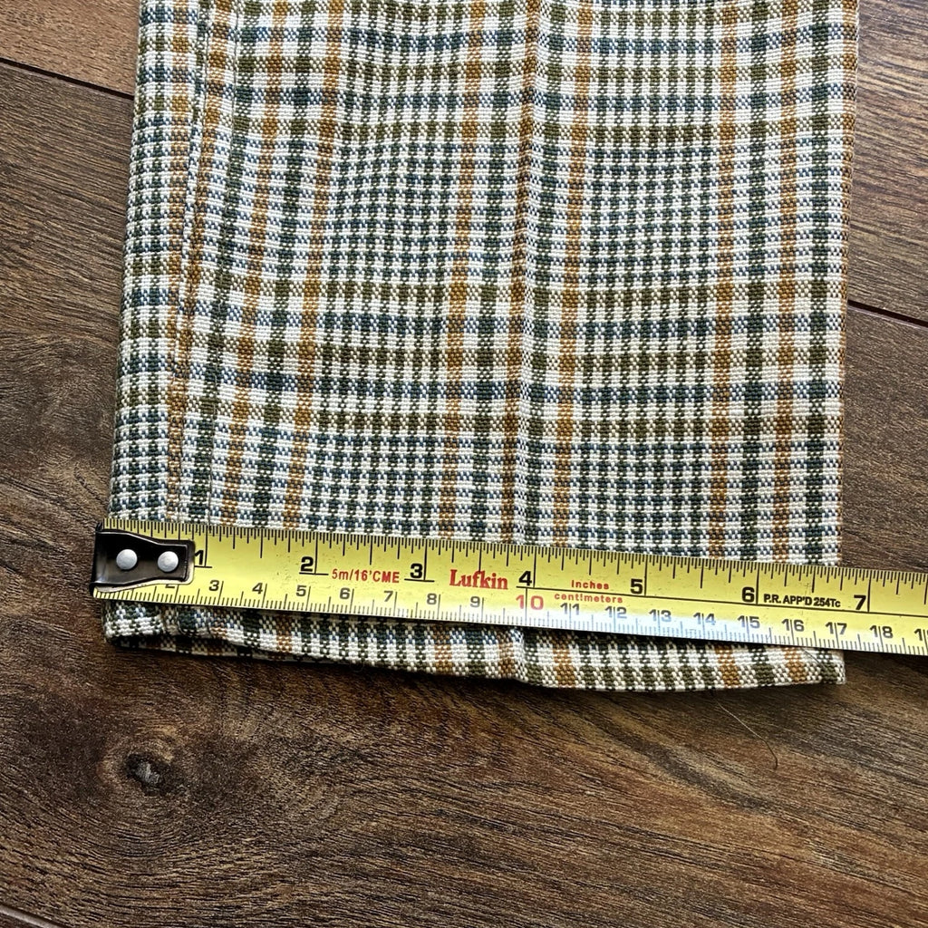 Vintage Levi's Big E Plaid Pants 60s MOD Sta-Prest Black Label Gold 30x31.5