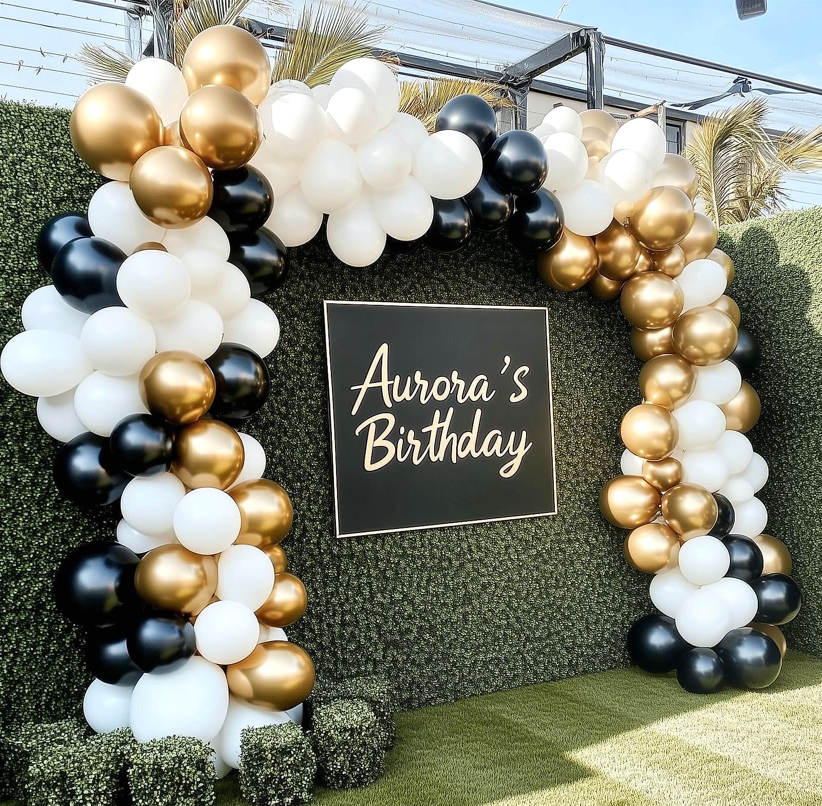 Rubfac White Latex Balloons 129pc Garland Arch Kit