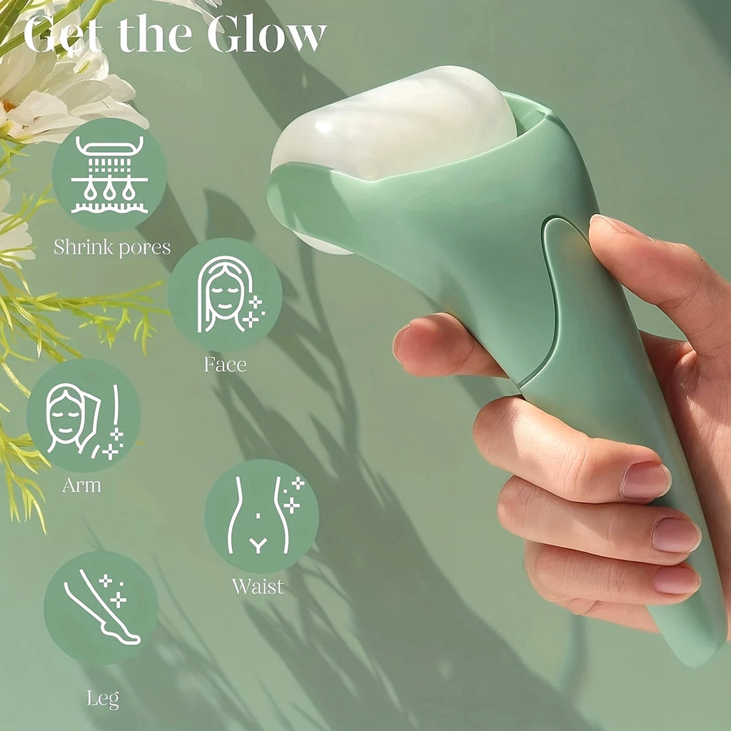 Facial Ice Roller - Skin Care Tool for Pore Minimizing & Skin Brightening