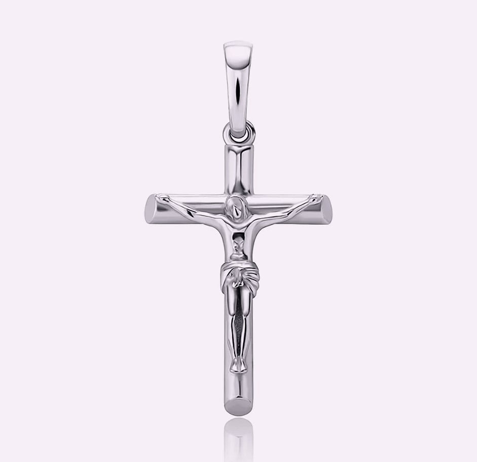 TOPGRILLZ 925 Sterling Silver Jesus Cross Pendant