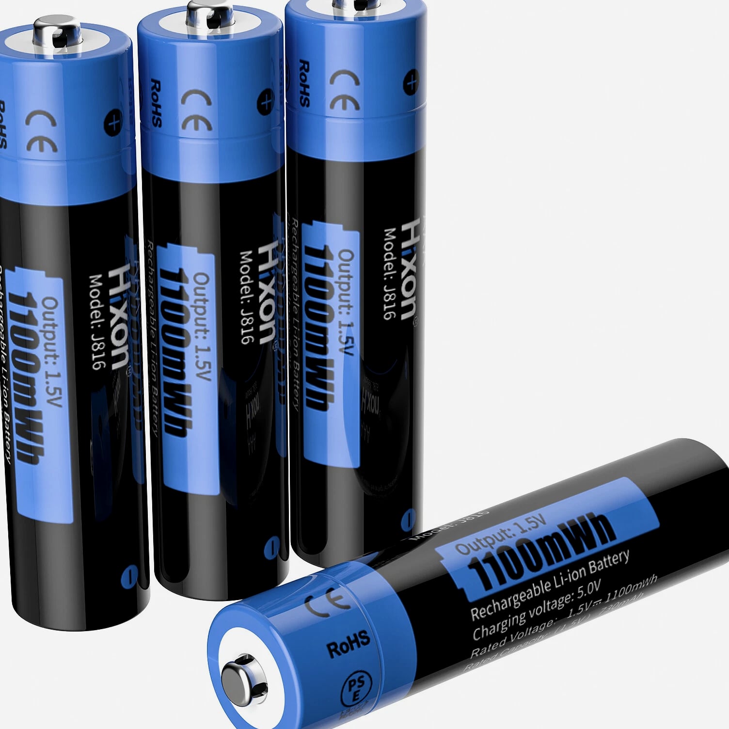 1100mWh Hixon AAA 1.5V Lithium Rechargeable Batteries &Charger High Quality LOT