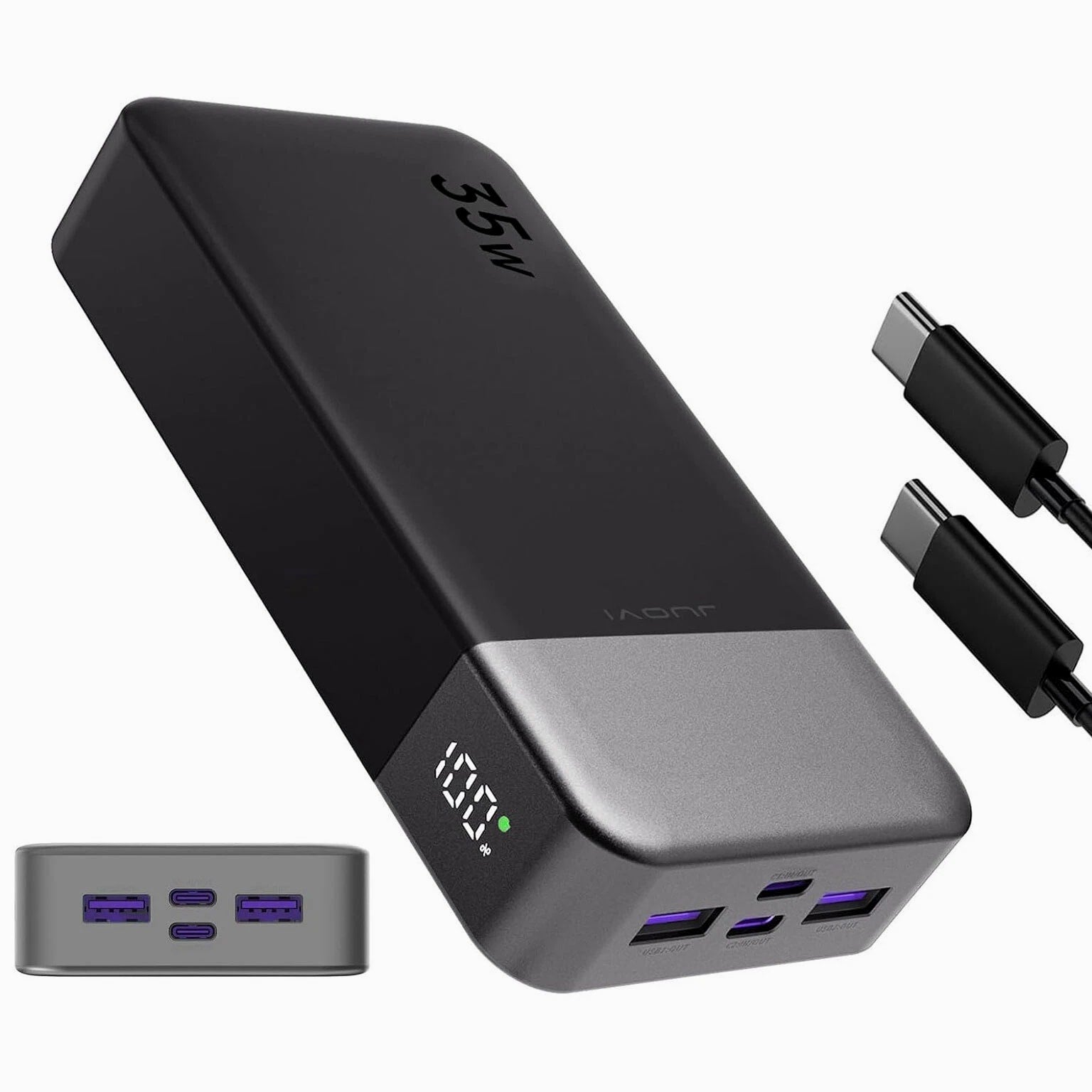 Power Bank 20000mAh 35W Charging Portable External Battery Backup For Cell Phone