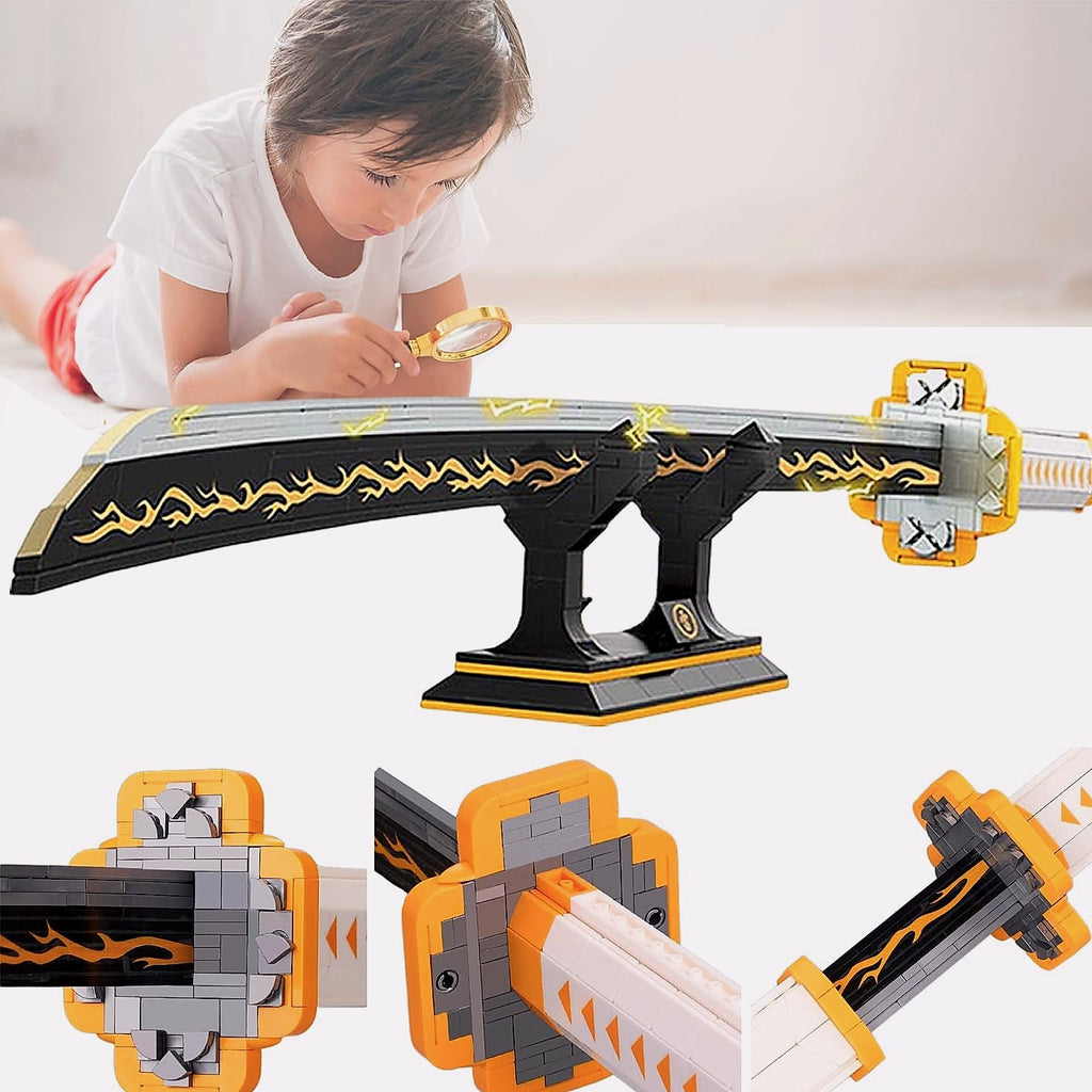 Kravkind 39 Inch Samurai Sword Building Block Set with Scabbard