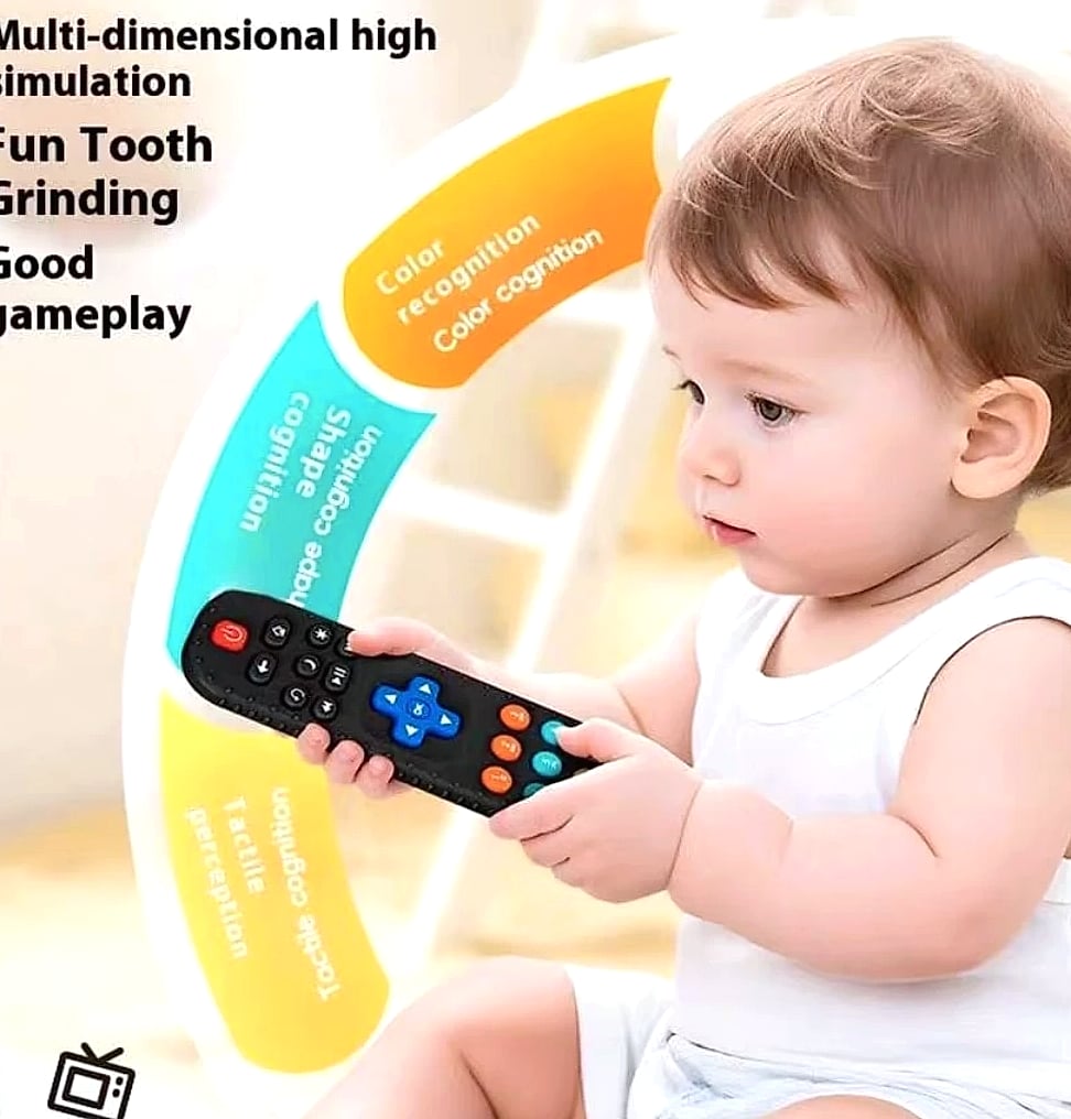Baby TV Remote Control Teething Toy for 0-12 Months