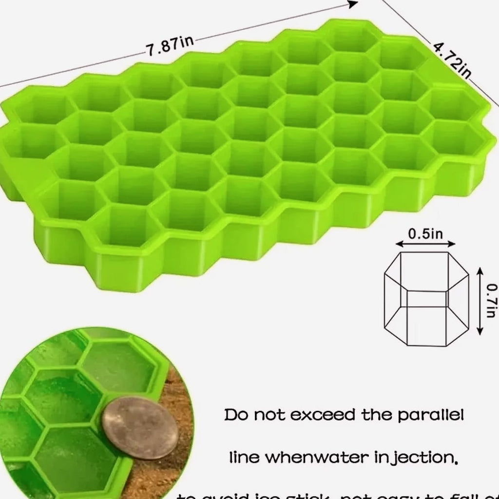 AHTOSKA Honeycomb 37-Grid Silicone Ice Cube Tray