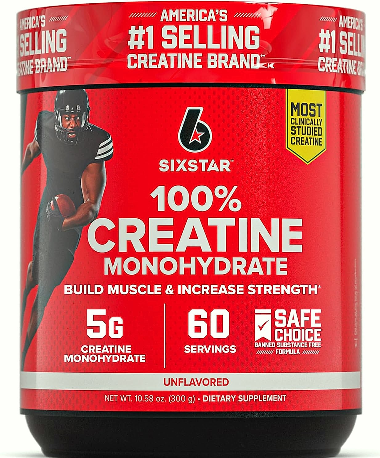 Six Star 100% Creatine Monohydrate Powder, Unflavored