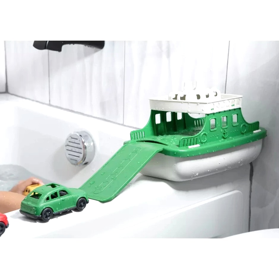 Boat Bath Toy Set for Toddlers, Carry Ship & 4 Mini Cars – Fun Water Toys