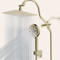 Hibbent 10 inch rainfall shower head combo with handheld sprayer