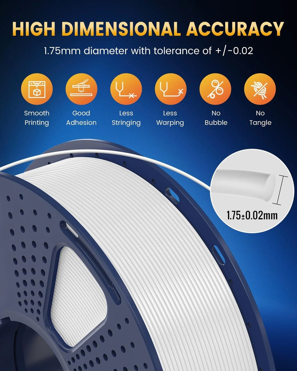 PLA+2.0 3D Printer Filament Bundle, 4KG Upgrade PLA+ Filament 1.75mm, Tougher...