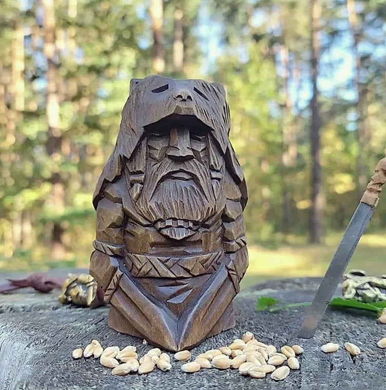 Norse Odin Viking Resin Statue with Spear Garden Ornament