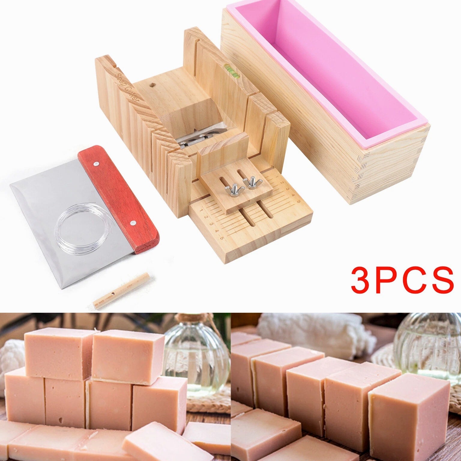 Pro Soap Making Supplies Kit 3 pcs Set Soap Tools Cakes Mold Handmade DIY NEW