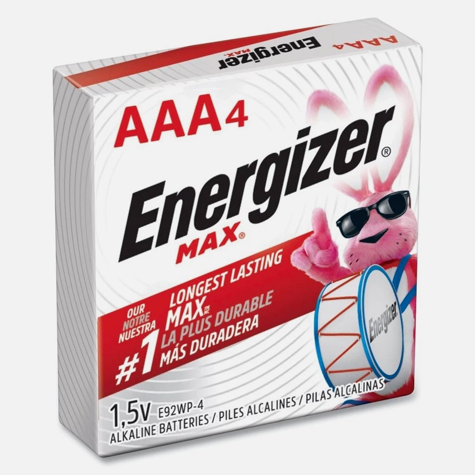 Energizer E92PK MAX 1.5 V AAA Alkaline Batteries (4/PK) New