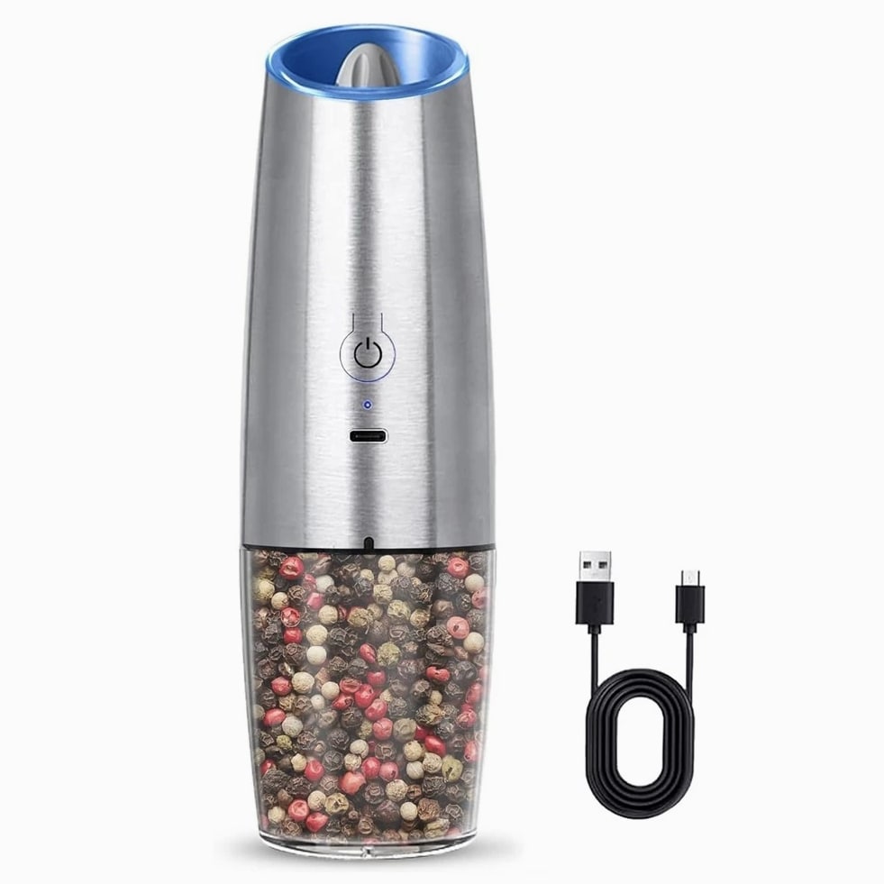 Rechargeable Electric Salt and Pepper Grinder, Adjustable Electric Salt and8190