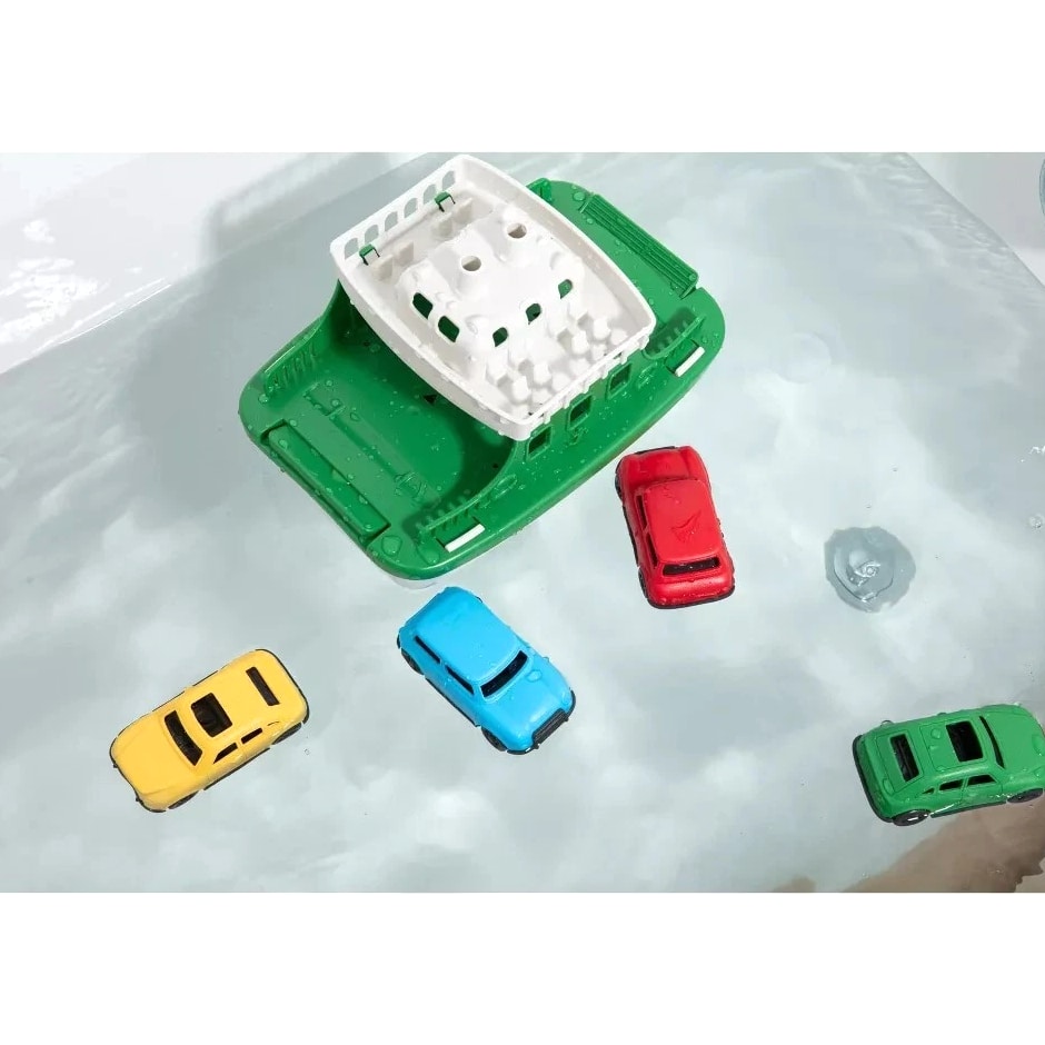 Boat Bath Toy Set for Toddlers, Carry Ship & 4 Mini Cars – Fun Water Toys
