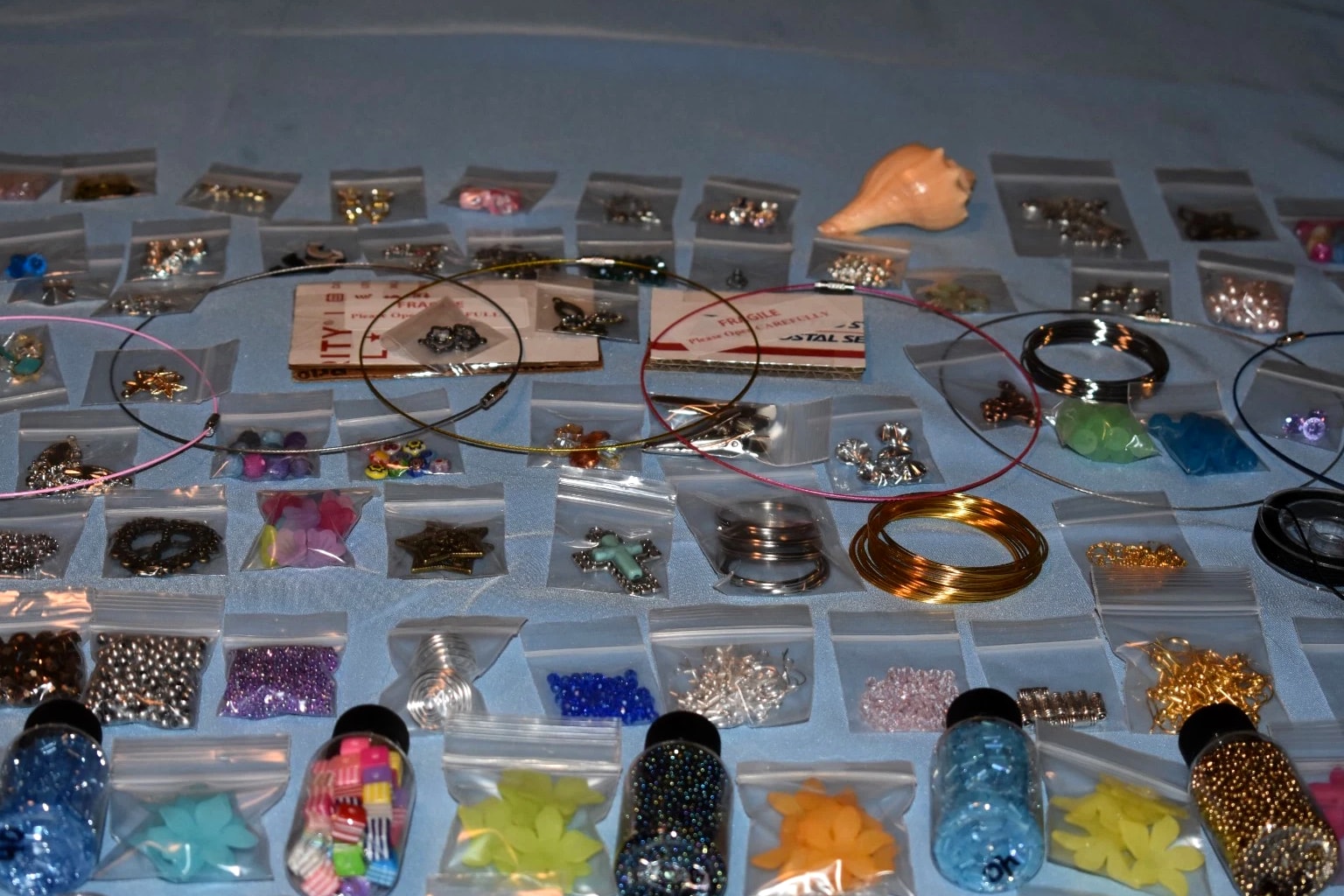 HUGE Lot Beads/Jewelry Making Supplies 50 'Bags' 100% NEW - UNIQUE LOTS! +XTRAS