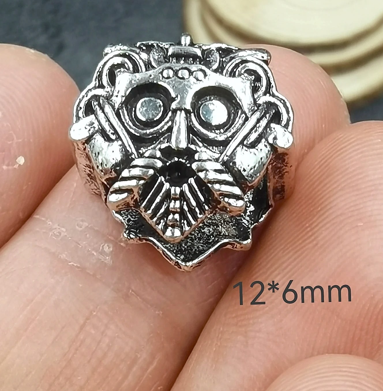 Nostalgia Viking Rune Bear Paw Beard Bead Charm Pendant