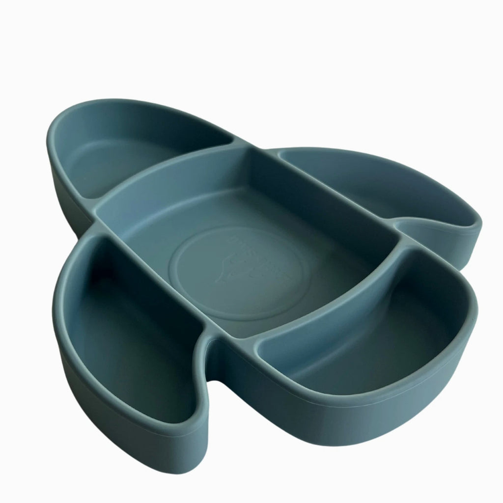 Liitle Sadi Silicone Airplane Toddler Plate, BPA-Free, Baby Plate, Baby Dish.