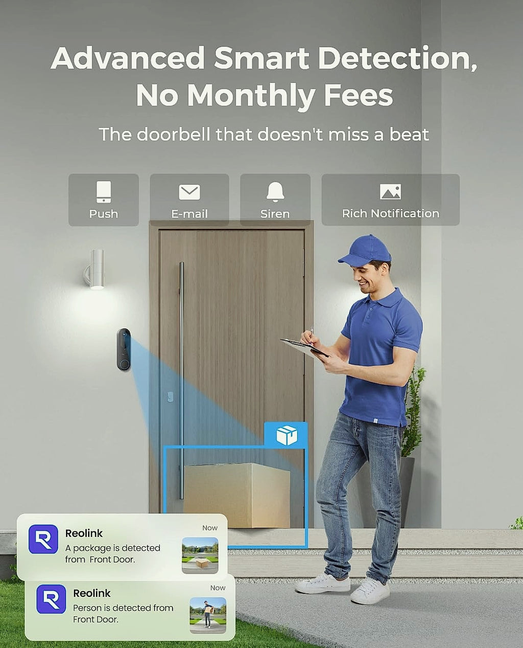 Reolink Video Doorbell Camera with Chime, WiFi