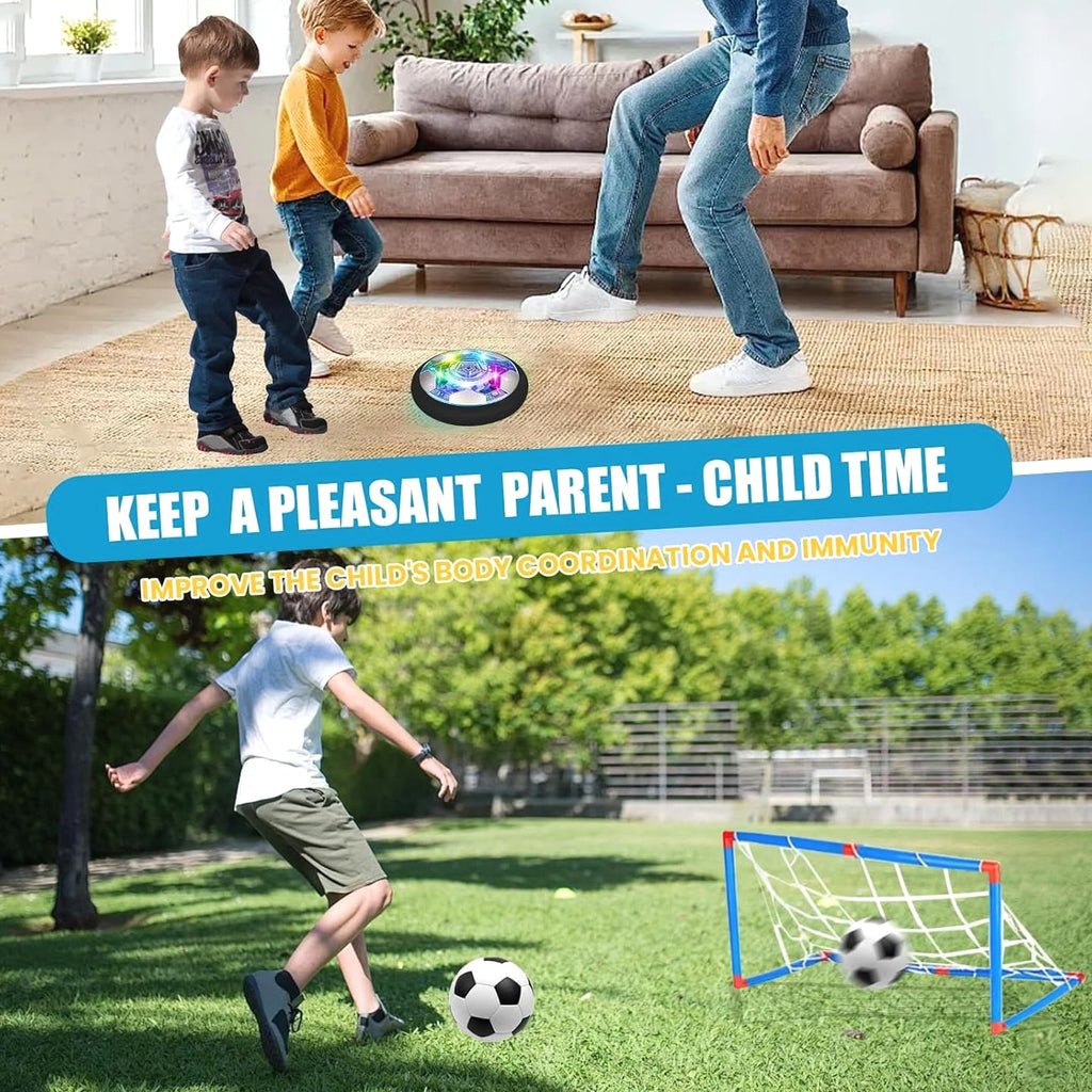 Hover Soccer Ball Set - Indoor Soccer 4 in 1 Rechargeable Air Power with LED