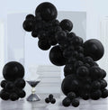 PartyWoo Black Balloons 140 pcs Arch Kit, 5-18 Inch