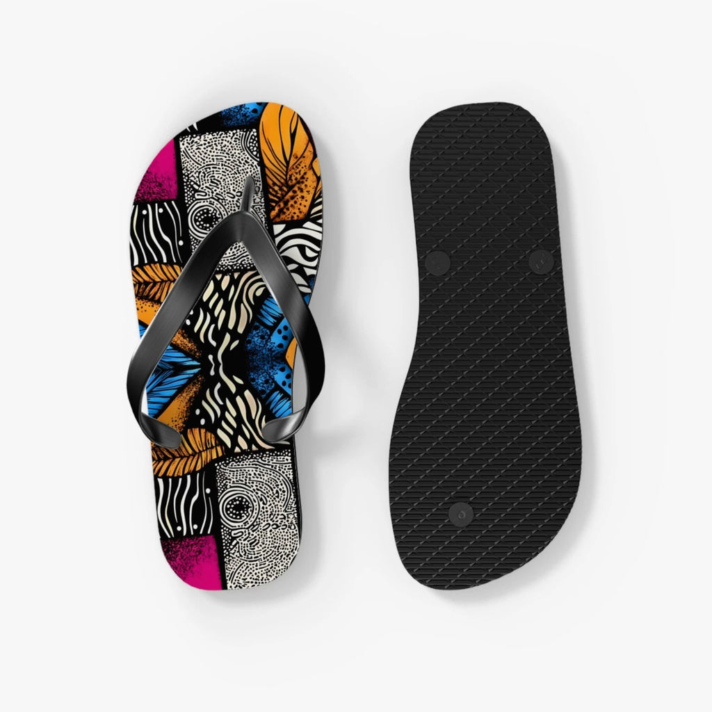 Floral and Feather Flip Flops | Summer Footwear Beach Sandals Poolside Comfort
