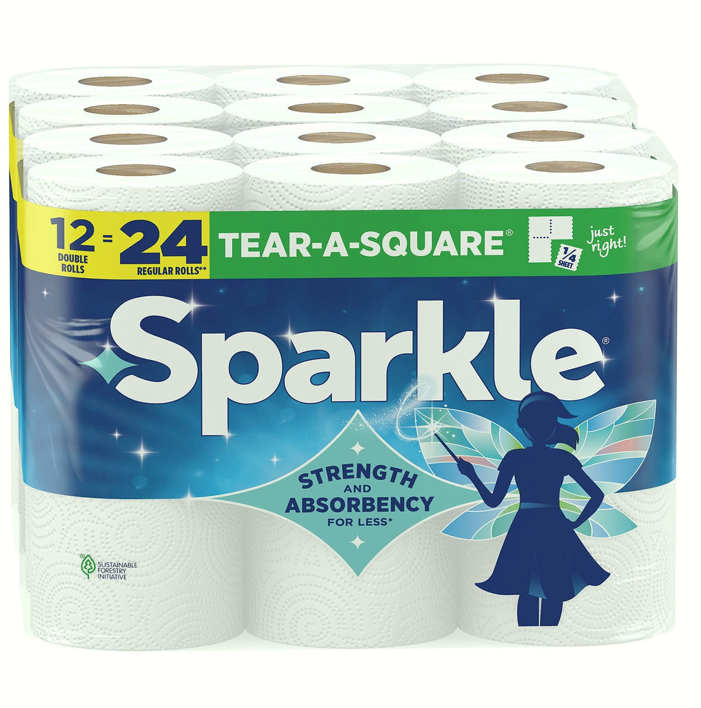 Sparkle Pick-A-Size Paper Towels, 6 Double Rolls, 2-Ply Kitchen Cleanup
