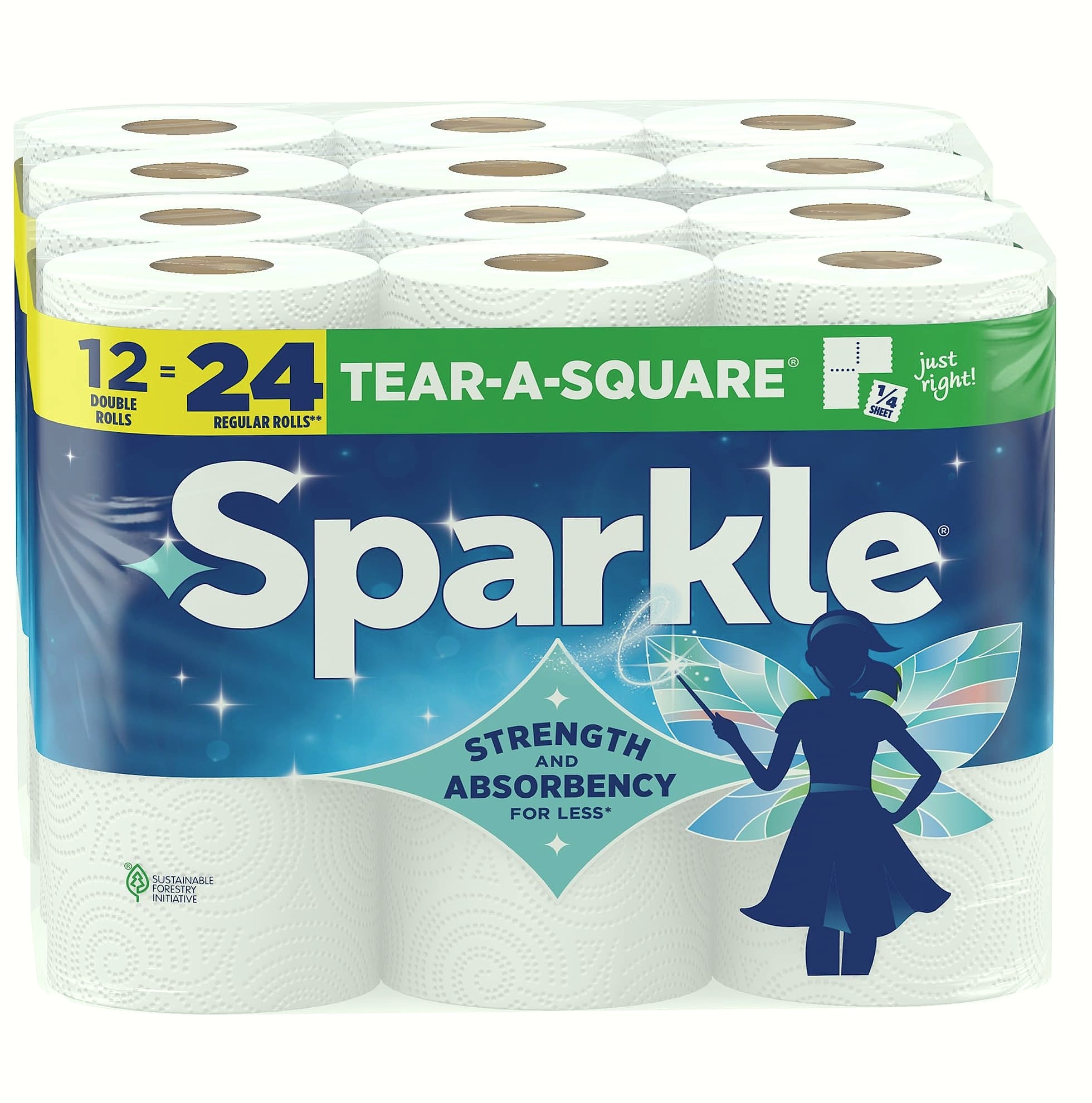 Sparkle Pick-A-Size Paper Towels, 6 Double Rolls, 2-Ply Kitchen Cleanup