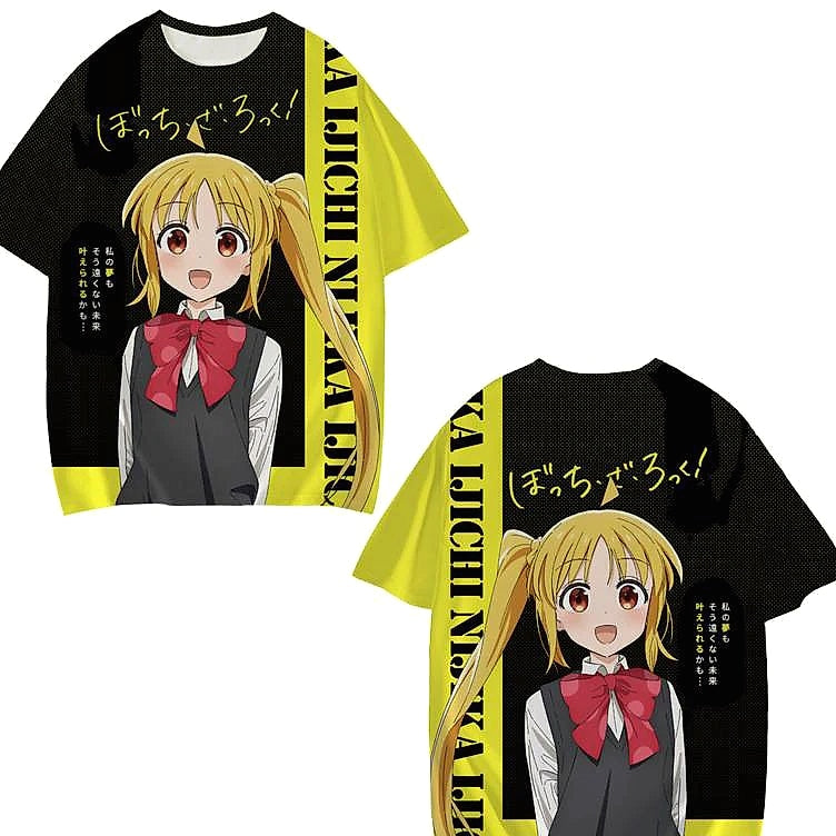 Bocchi The Rock 3D Print T-Shirt Short Sleeve