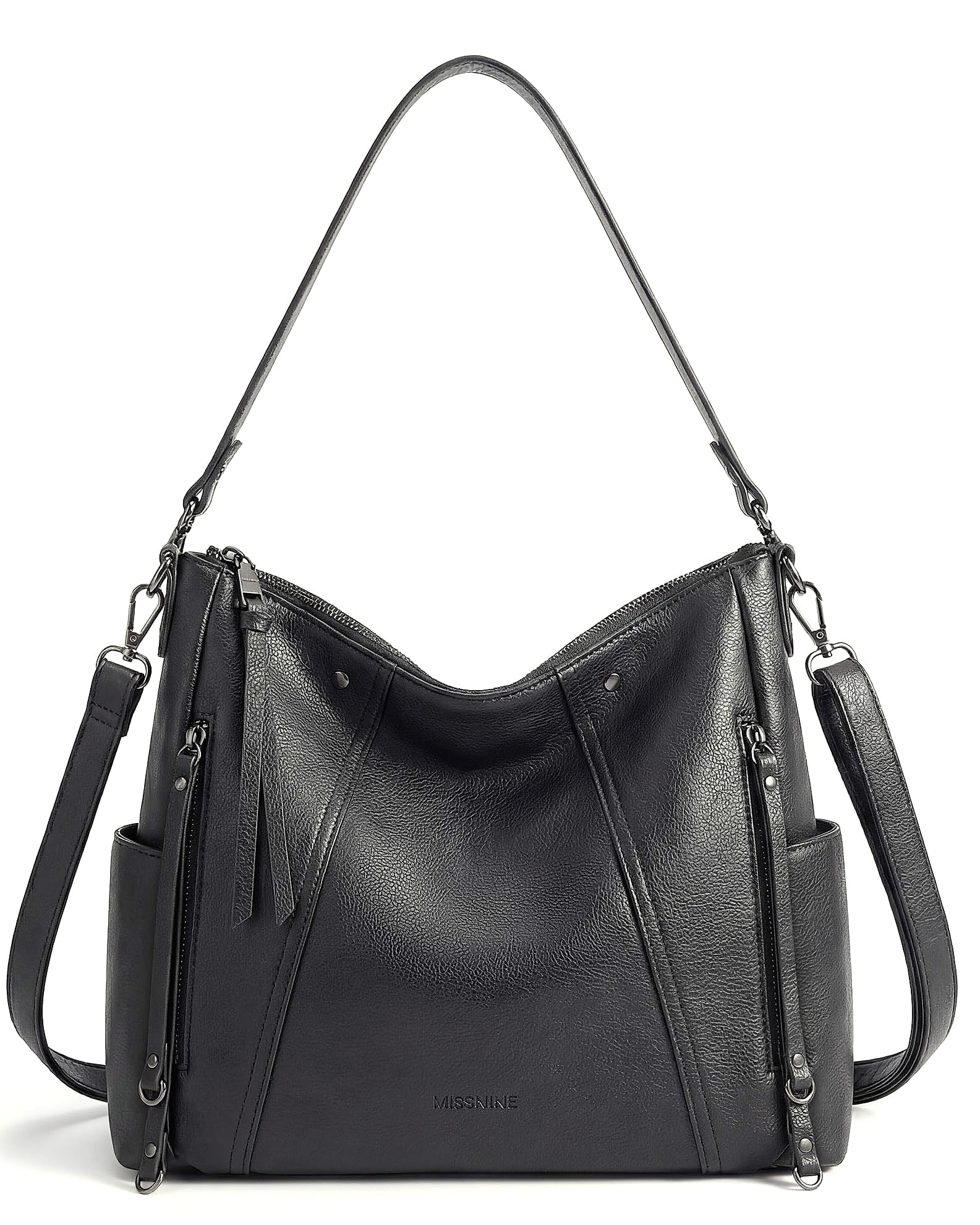Missnine Hobo Bag Crossbody Purse Vegan Leather Shoulder Tote