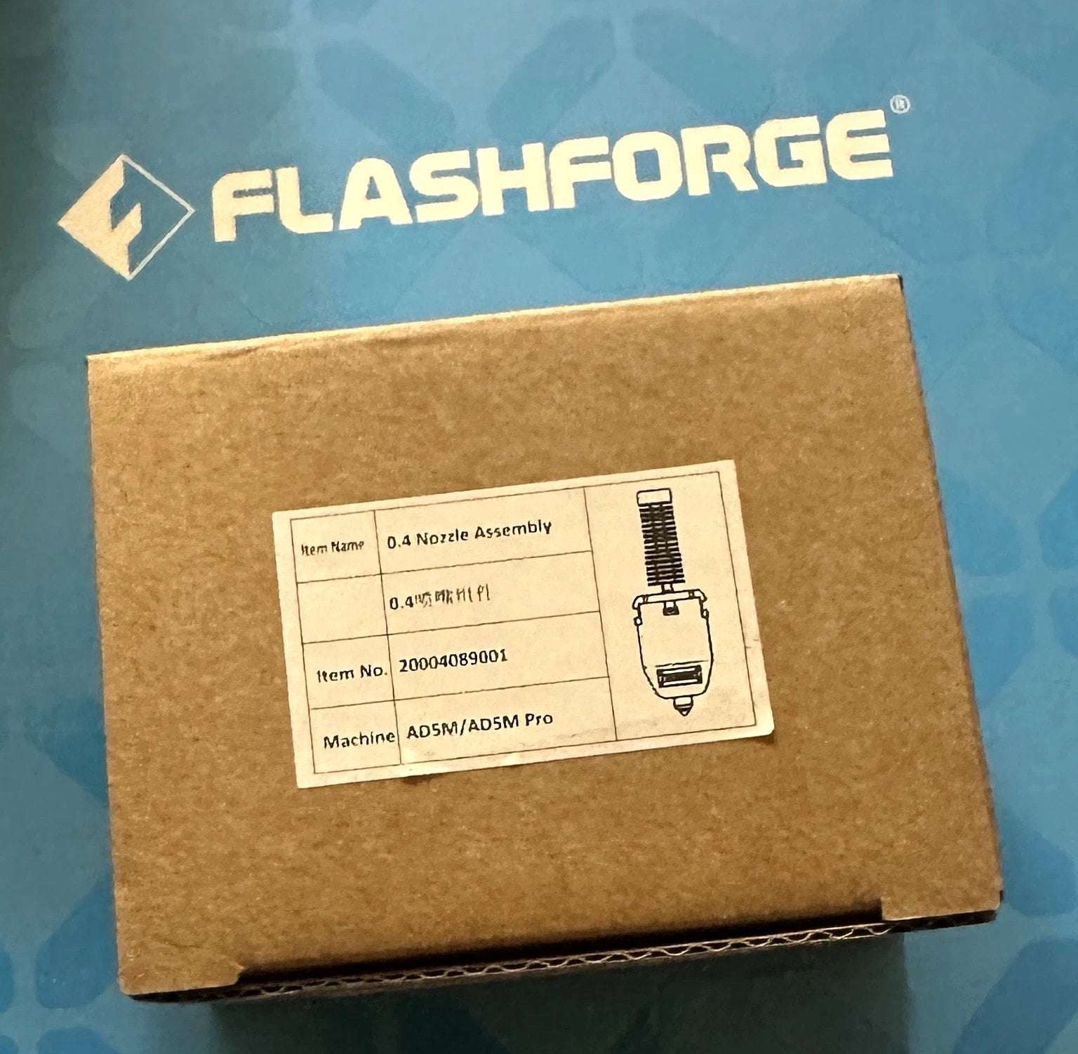 FLASHFORGE AD5M Series 3D Printer Nozzle 0.4mm  280℃ High Flow 20004089001