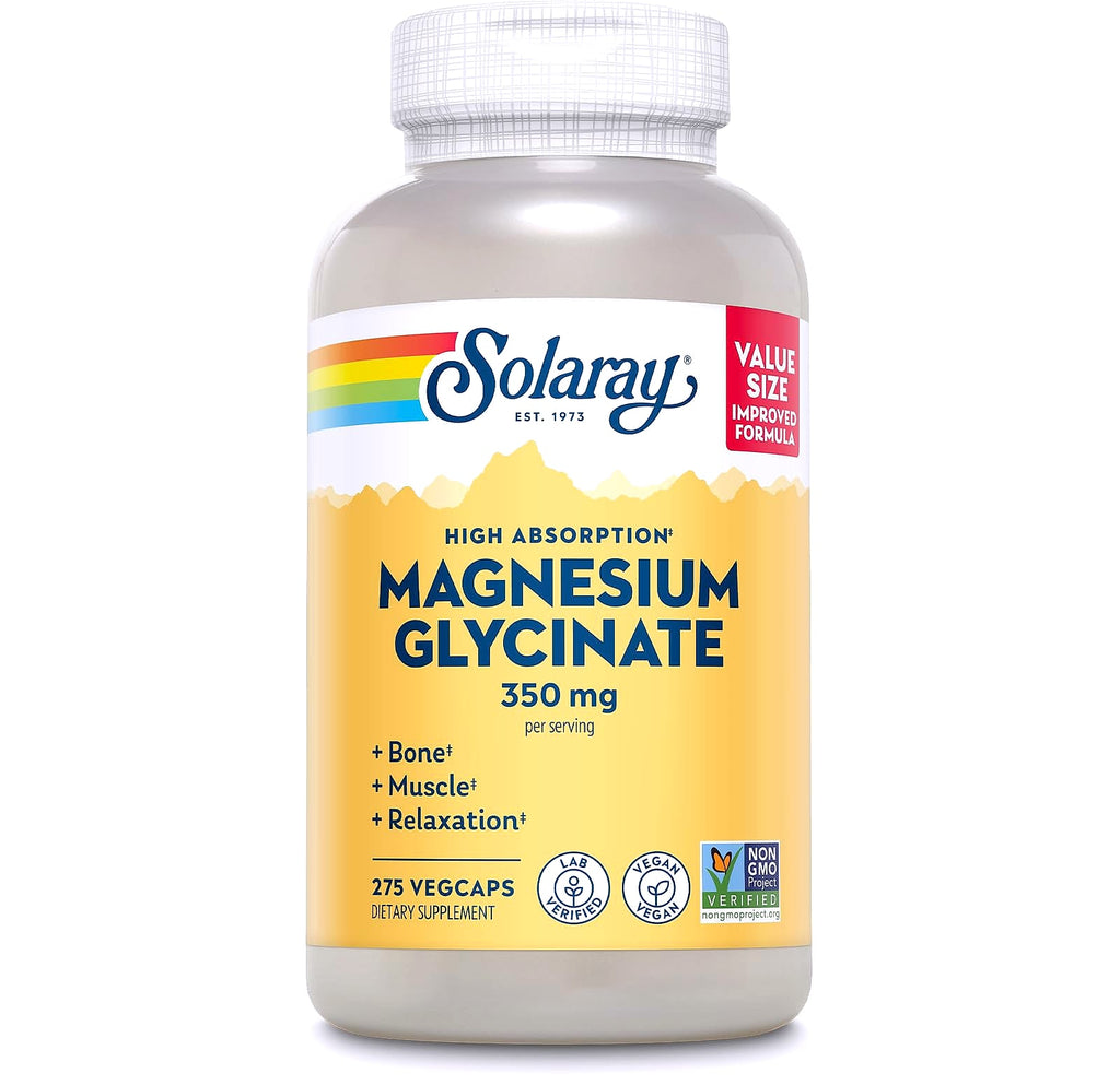 Solaray Magnesium Glycinate 350mg Chelated Capsules