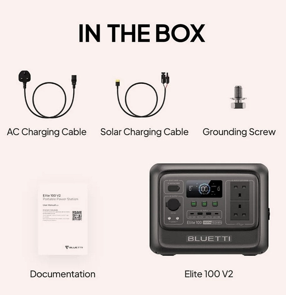 BLUETTI Elite 100 V2 Portable Power Station 1024Wh 1800W