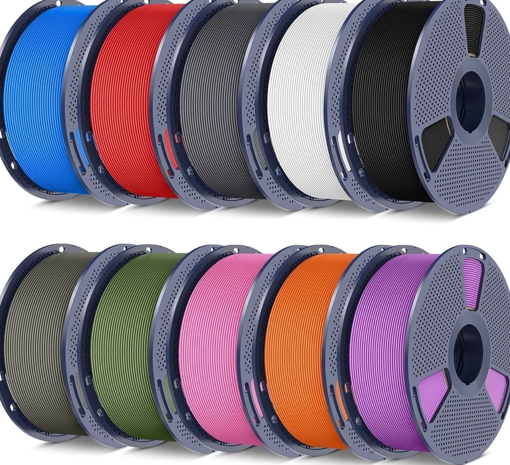 High-Quality 10KG PLA Filament 1.75mm - Matte Texture, 10 Colors, Easy Print