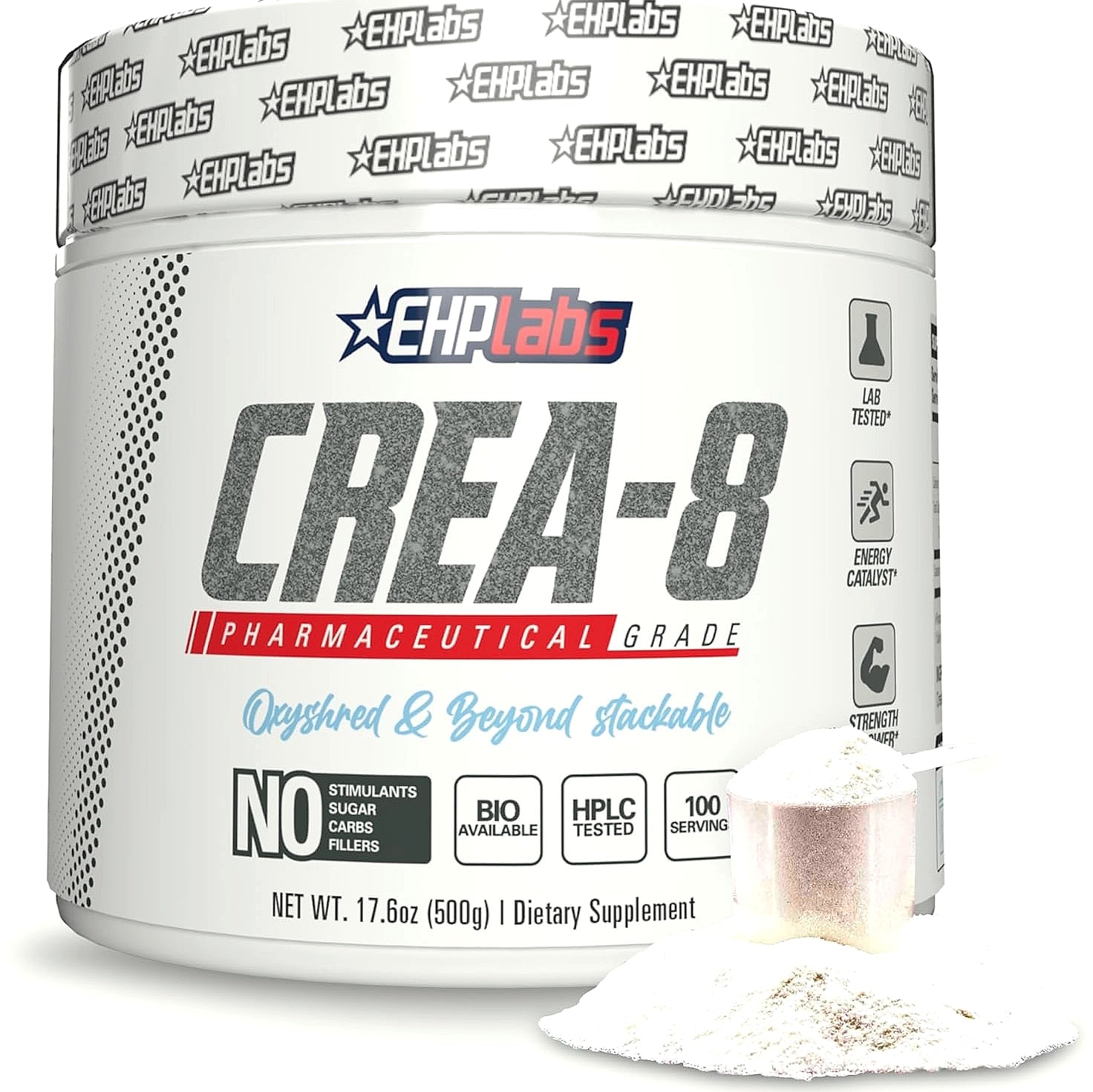 EHP Labs CREA-8 Micronized Creatine Monohydrate Powder 500g
